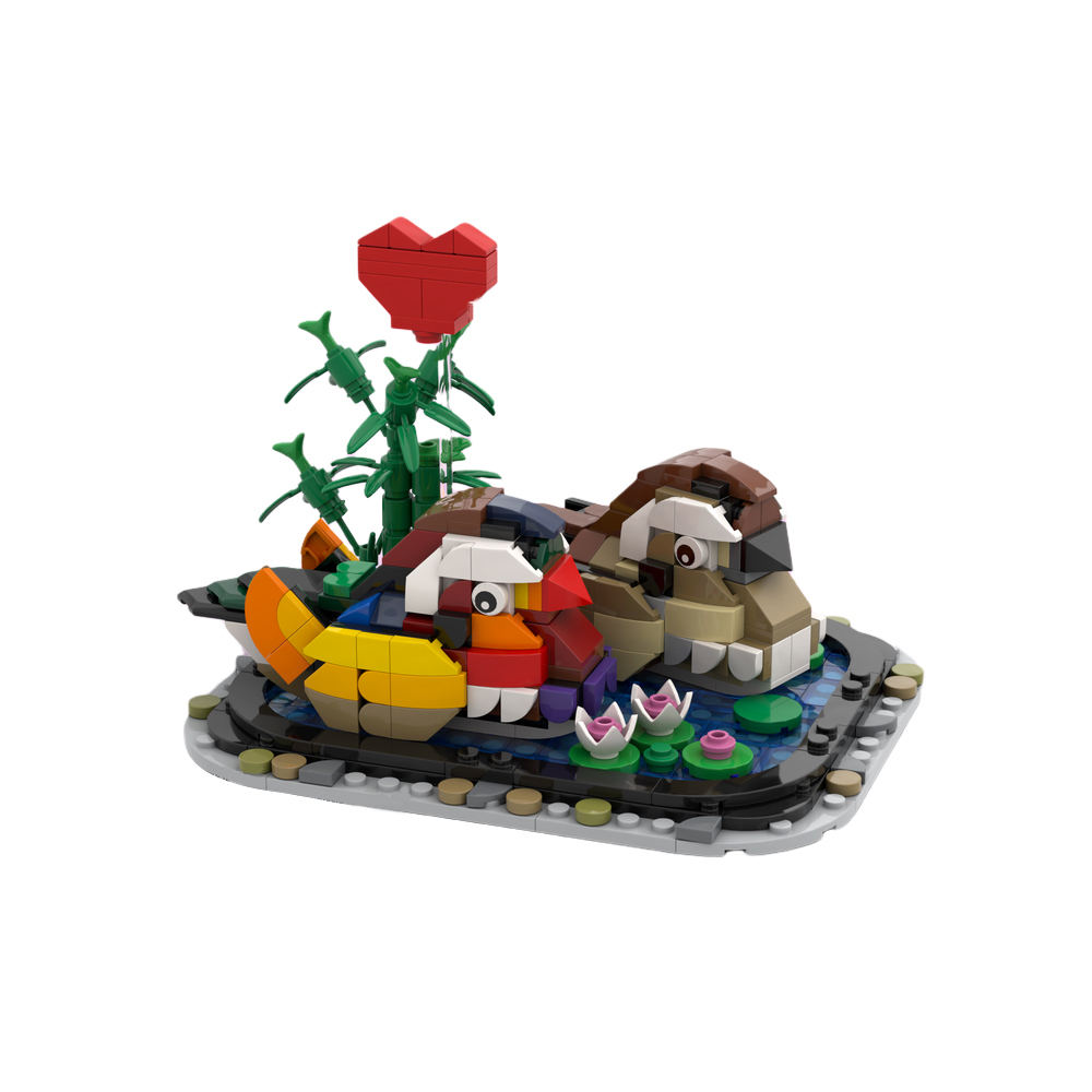 Yuanyang for Valentine‘s Day MOC-100857 Creator with 532 Pieces