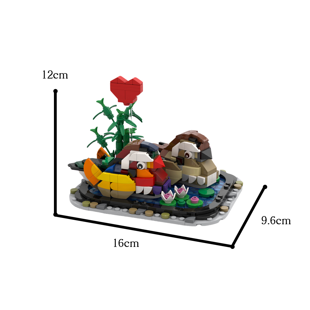 Yuanyang for Valentine‘s Day MOC-100857 Creator with 532 Pieces