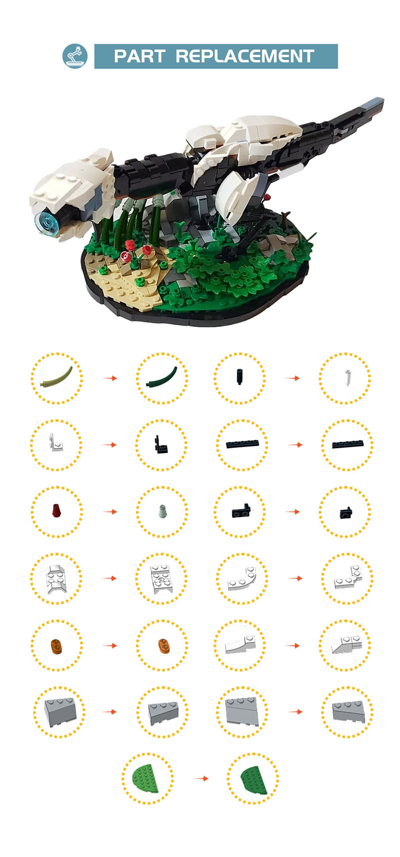 Watcher with Stand MOC-109586 Creator with 766 pieces