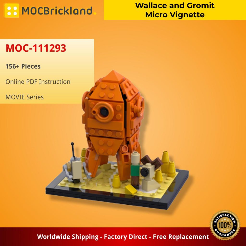 Wallace and Gromit Micro Vignette MOC-111293 Movie with 156 Pieces