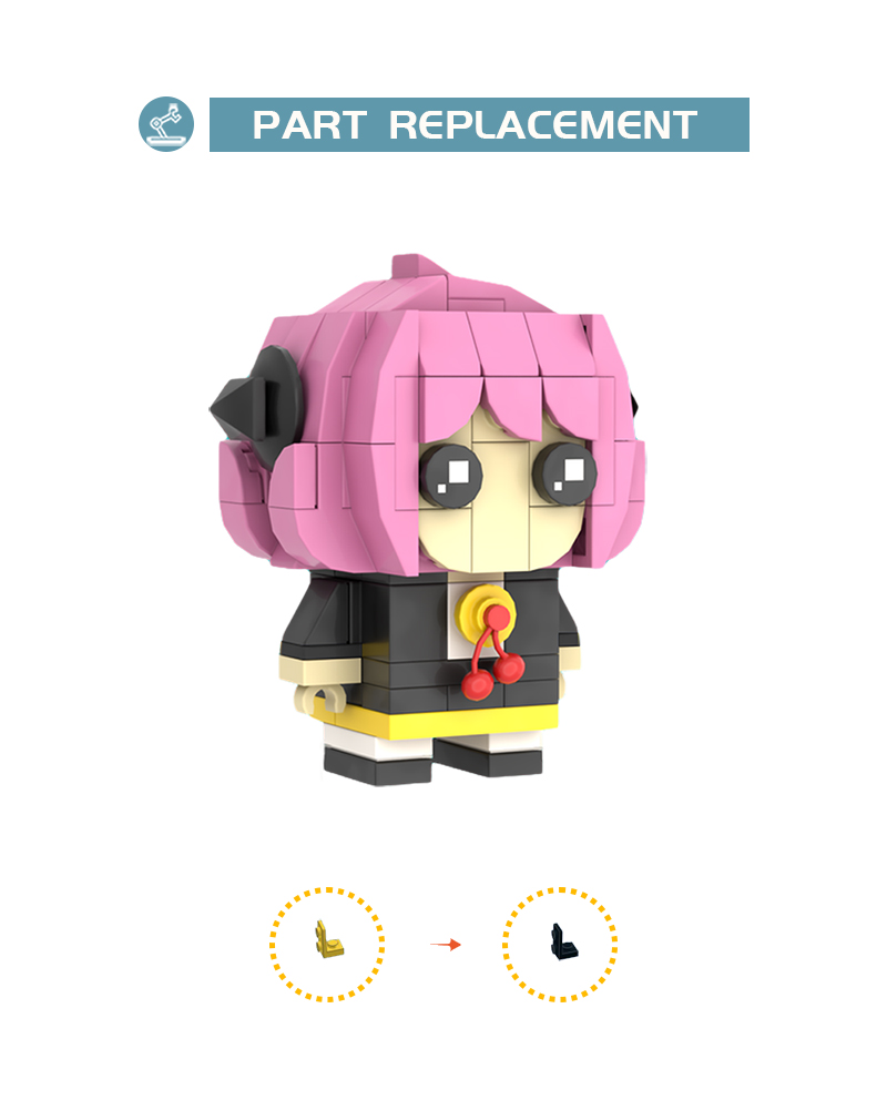 Anya Forger from SPY×FAMILY MOC-112345 Creator with 136 Pieces