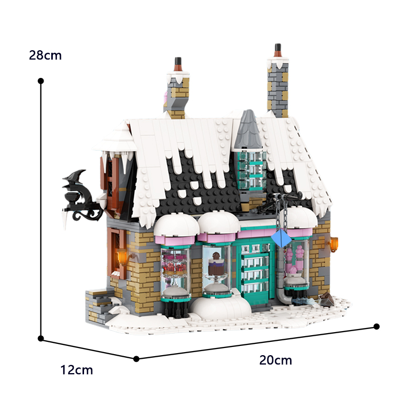 MOC-71237 Hogsmeade HoneyDukes from Harry Potter Village Winter Cabin Model  Toys Set 1184 Parts for Christmas 100% Compatible with LEGO Brand New and  High Quality 