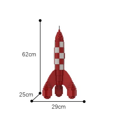Tintin Rocket Space MOC-14576 with 1525 pieces