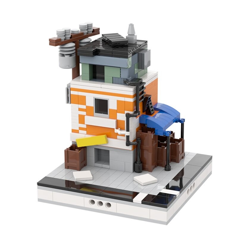 Neglected House for Modular City Modular Building MOC-32183 with 399 pieces Neglected House for Modular City Modular Building MOC-32183 with 399 pieces