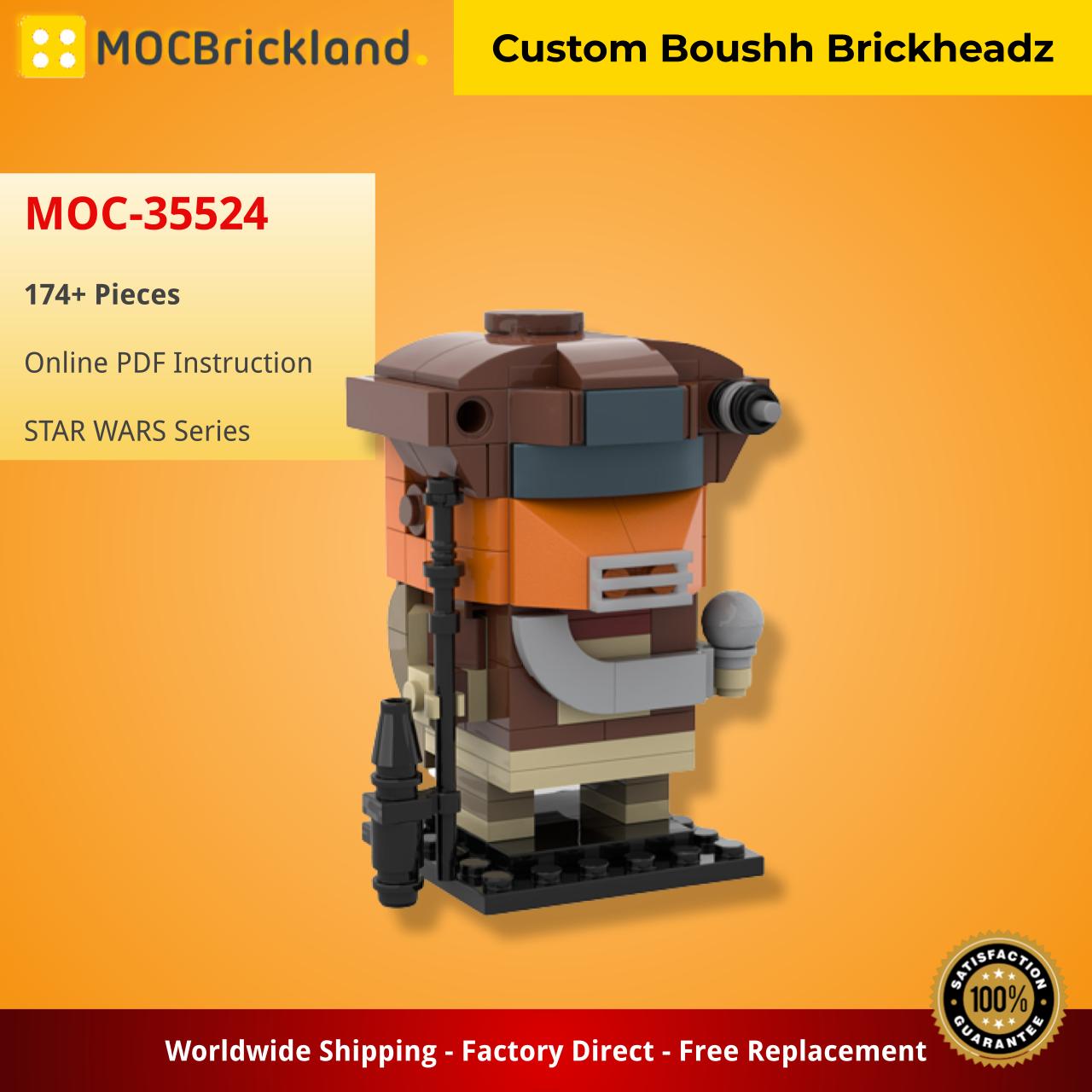 Moc For Star Of Space Wars Brickheadz-wicket Building Blocks