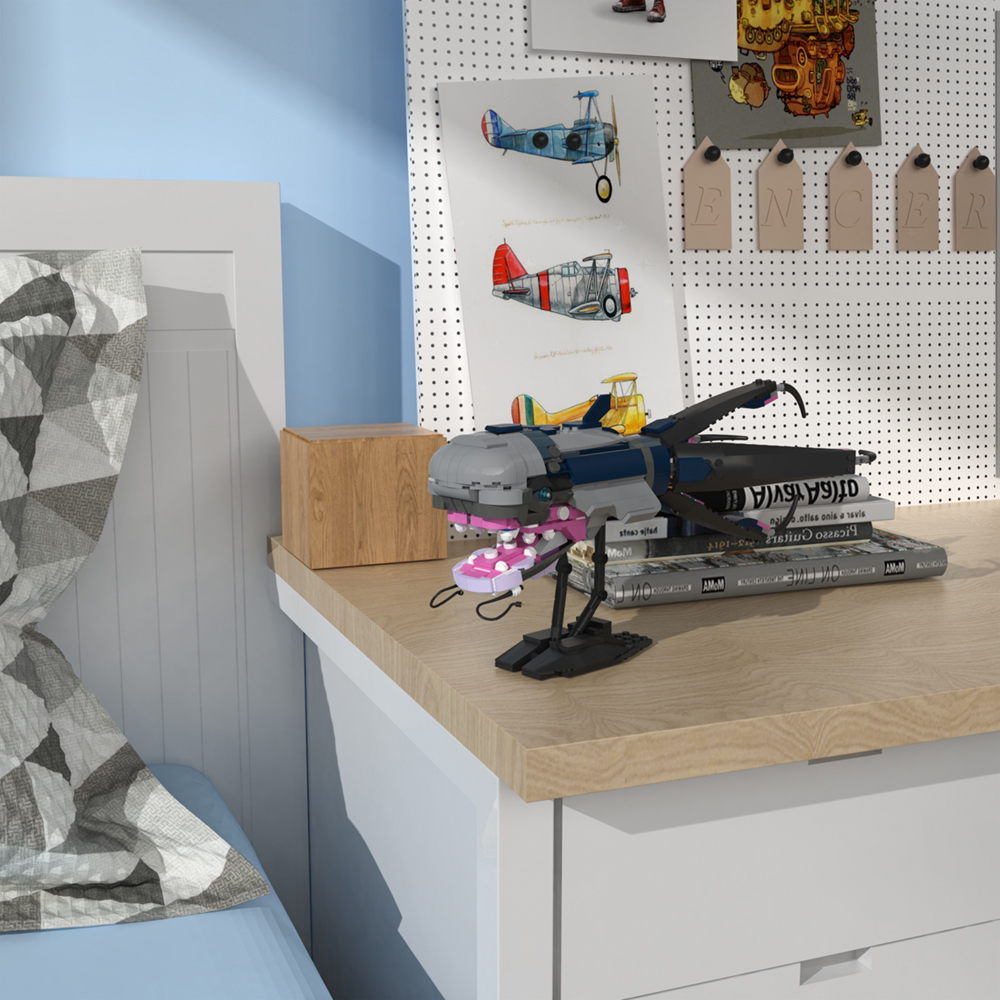 Purrgil Hyperspace Whale Minifig Scale Star Wars MOC-40013 with 539 pieces Purrgil Hyperspace Whale Minifig Scale Star Wars MOC-40013 with 539 pieces