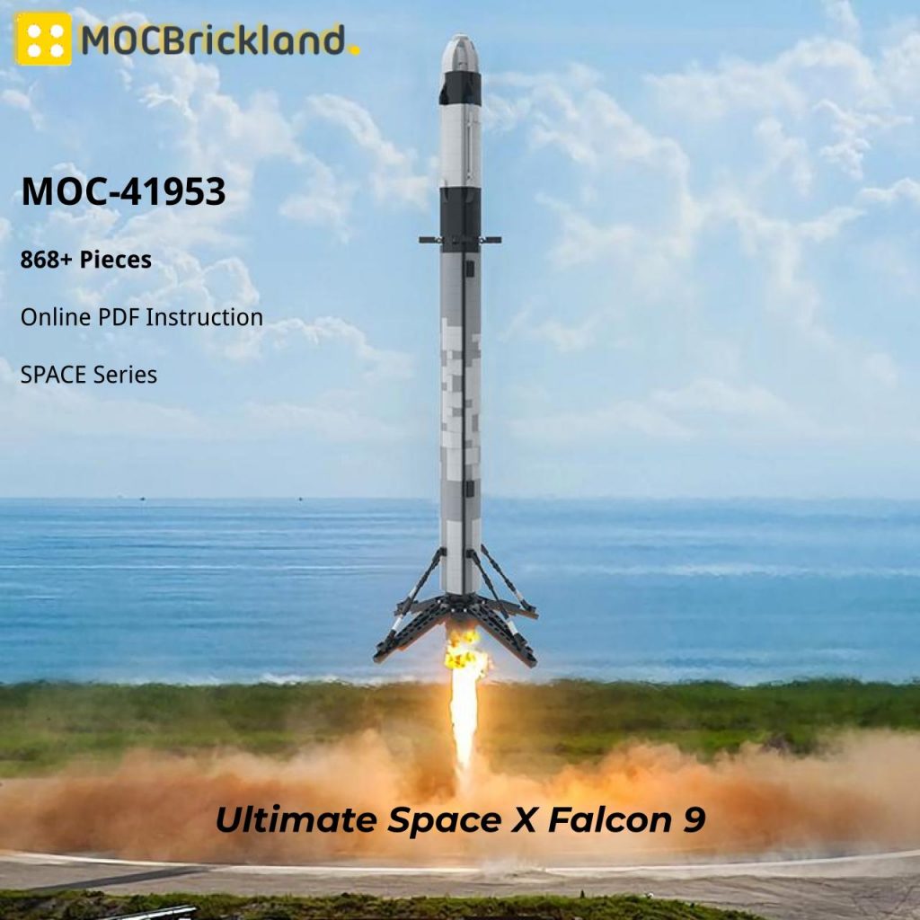 Ultimate Space X Falcon 9 [1:110 scale] MOC-41953 Space with 868 Pieces