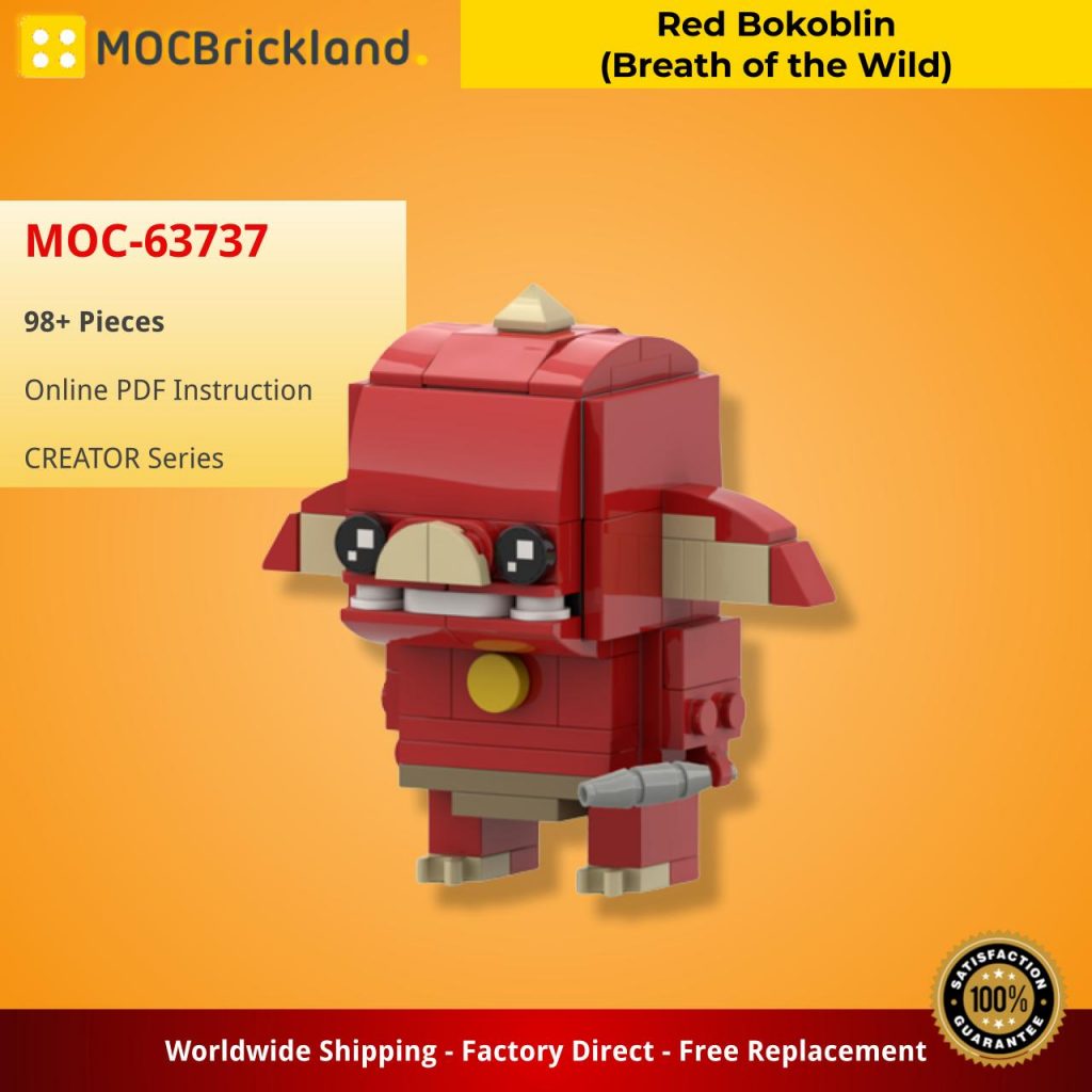 Red Bokoblin Breath Of The Wild Brickheadz Moc 63737 Creator With 98 Pieces Moc Brick Land