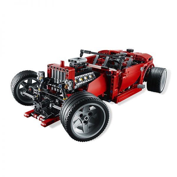 Red Super Car Technic MOC-8070-1 with 1281 pieces