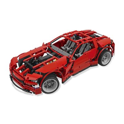 Red Super Car Technic MOC-8070-1 with 1281 pieces