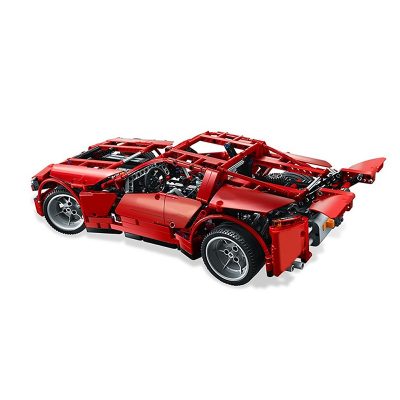 Red Super Car Technic MOC-8070-1 with 1281 pieces