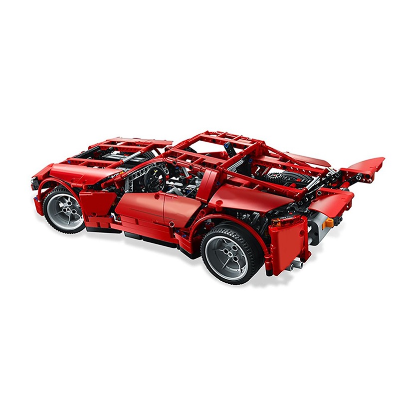 dræne is Tæl op Red Super Car Technic MOC-8070-1 with 1281 pieces - MOC Brick Land