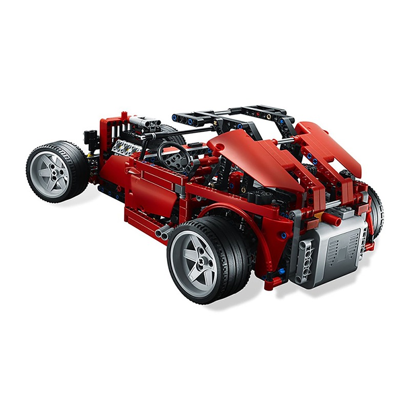 dræne is Tæl op Red Super Car Technic MOC-8070-1 with 1281 pieces - MOC Brick Land