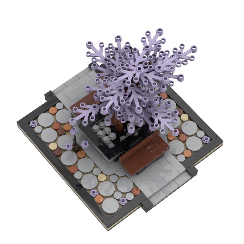 Small Potted Two-Color Flower MOC-896460 Creator with 312 Pieces