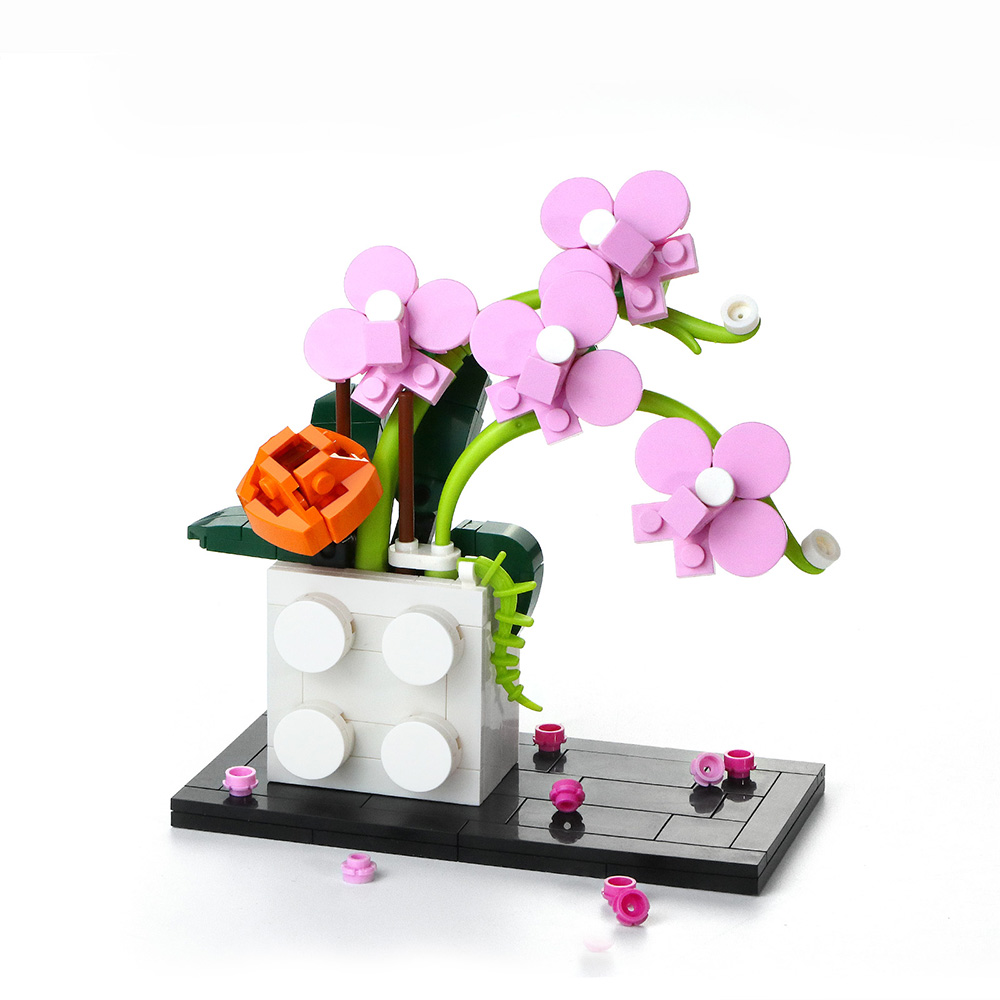 Queen of Orchid — Phalaenopsis MOC-896461 Creator with 353 Pieces