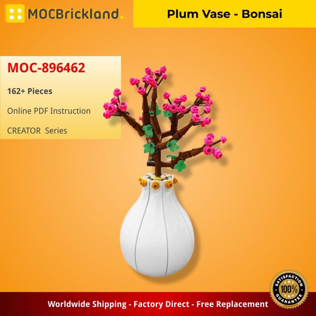 Plum Vase – Bonsai MOC-896462 Creator with 162 Pieces