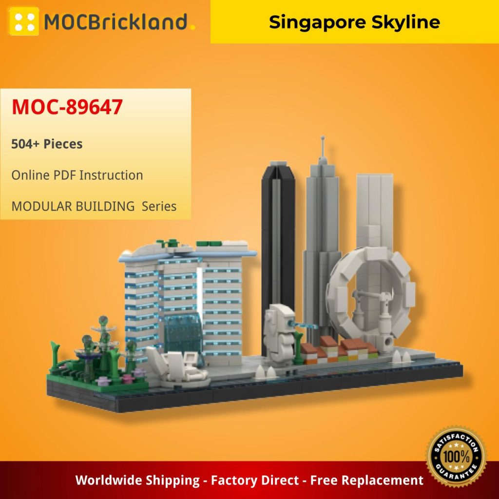 Singapore Skyline MOC-89647 Modular Building with 504 Pieces