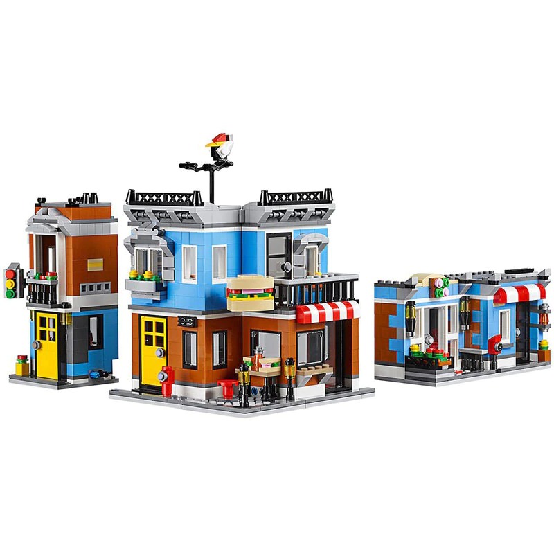 31050 Corner Deli Modular Building MOC-89688 with 467 pieces 31050 Corner Deli Modular Building MOC-89688 with 467 pieces