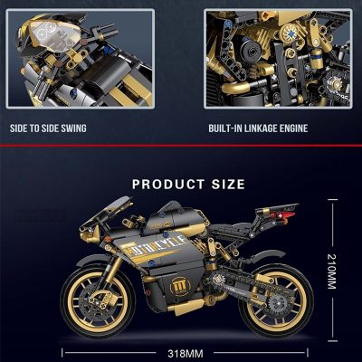 Locomotive Motorcycle Technician MOC-89697 with 832 pieces