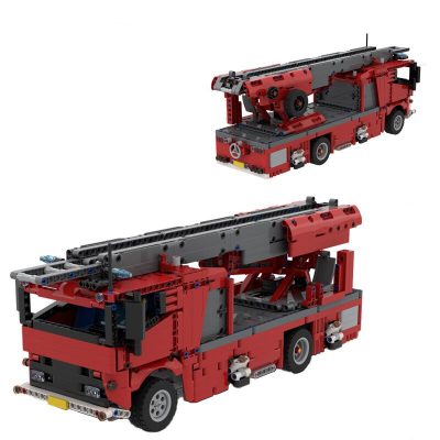 Fire Truck “DL / Ladder” (RC-Option) Technician MOC-91785 with 1666 pieces
