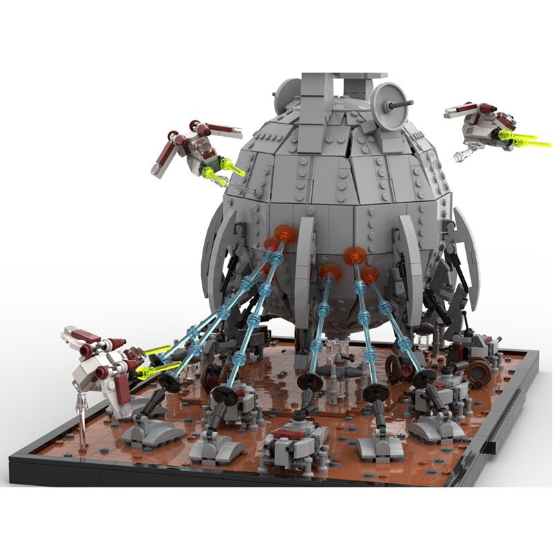 udtrykkeligt Arthur Conan Doyle lejer Battle of Geonosis Diorama with Core Ship – Clone Wars Star Wars MOC-97760  with 2667 pieces - MOC Brick Land