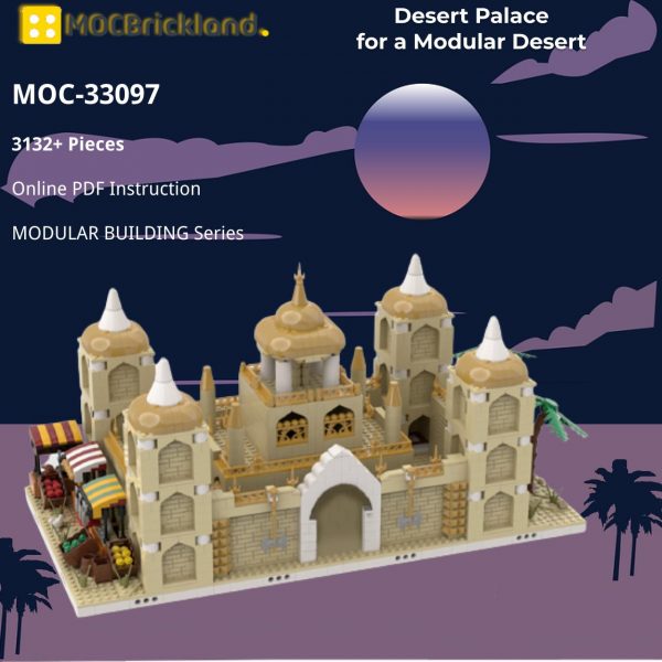 Desert Palace for a Modular Desert MODULAR BUILDING MOC-33097 WITH 3132 PIECES
