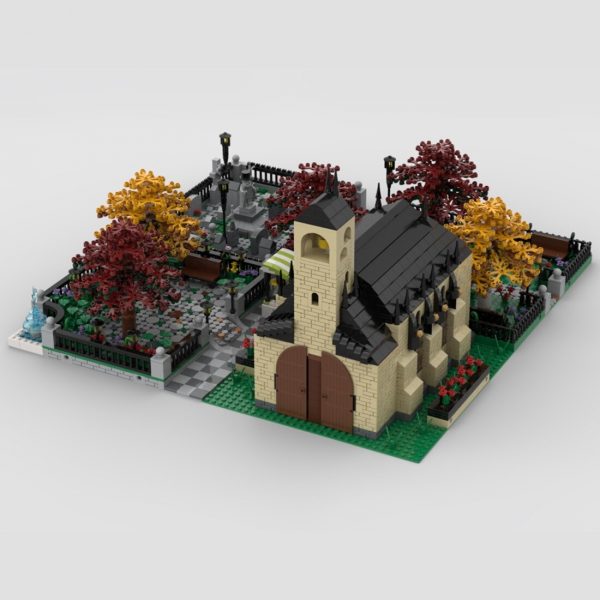 Church with Cemetery MODULAR BUILDING MOC-36498 by gabizon with 5731 pieces