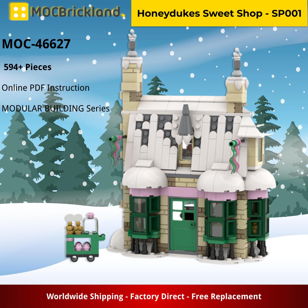 Honeydukes Sweet Shop – SP001 MODULAR BUILDING MOC-46627 WITH 594 PIECES