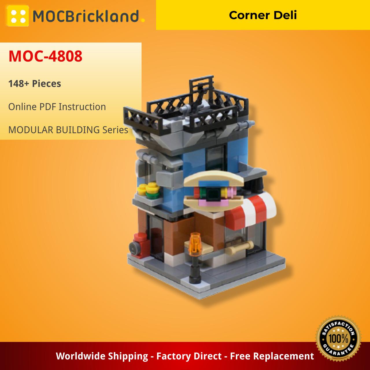 Corner Deli MODULAR BUILDING MOC-4808 WITH 148 PIECES
