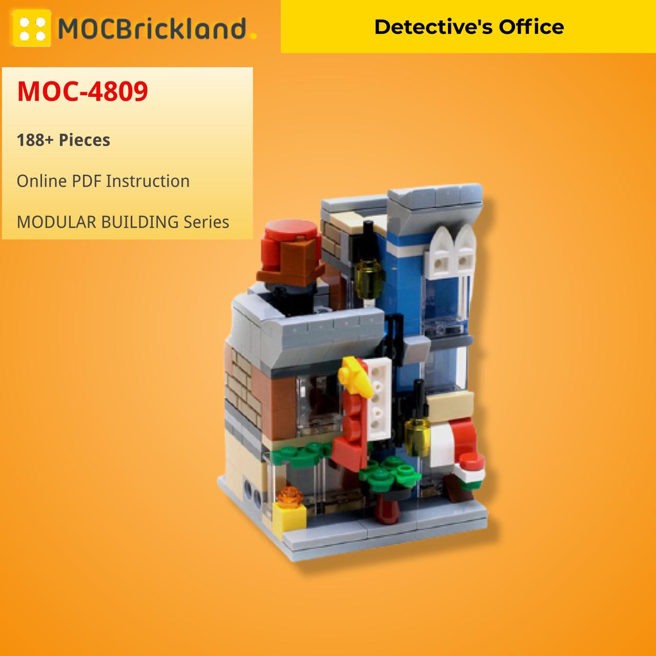 Detective’s Office MODULAR BUILDING MOC-4809 WITH 188 PIECES