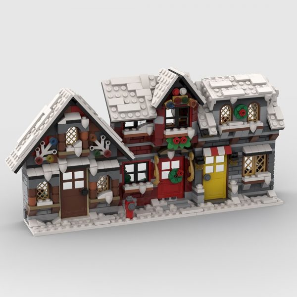 Winter Christmas House MODULAR BUILDING MOC 58700-79497 WITH 2342 PIECES