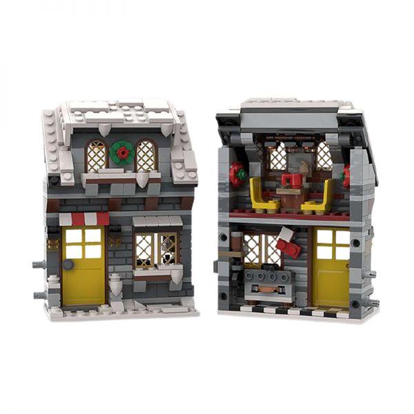 Three Little Winter Houses MODULAR BUILDING MOC-58700 by Little_Thomas WITH 821 PIECES