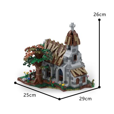 Village Church MODULAR BUILDING MOC-63955 by McGreedy with 1130 pieces