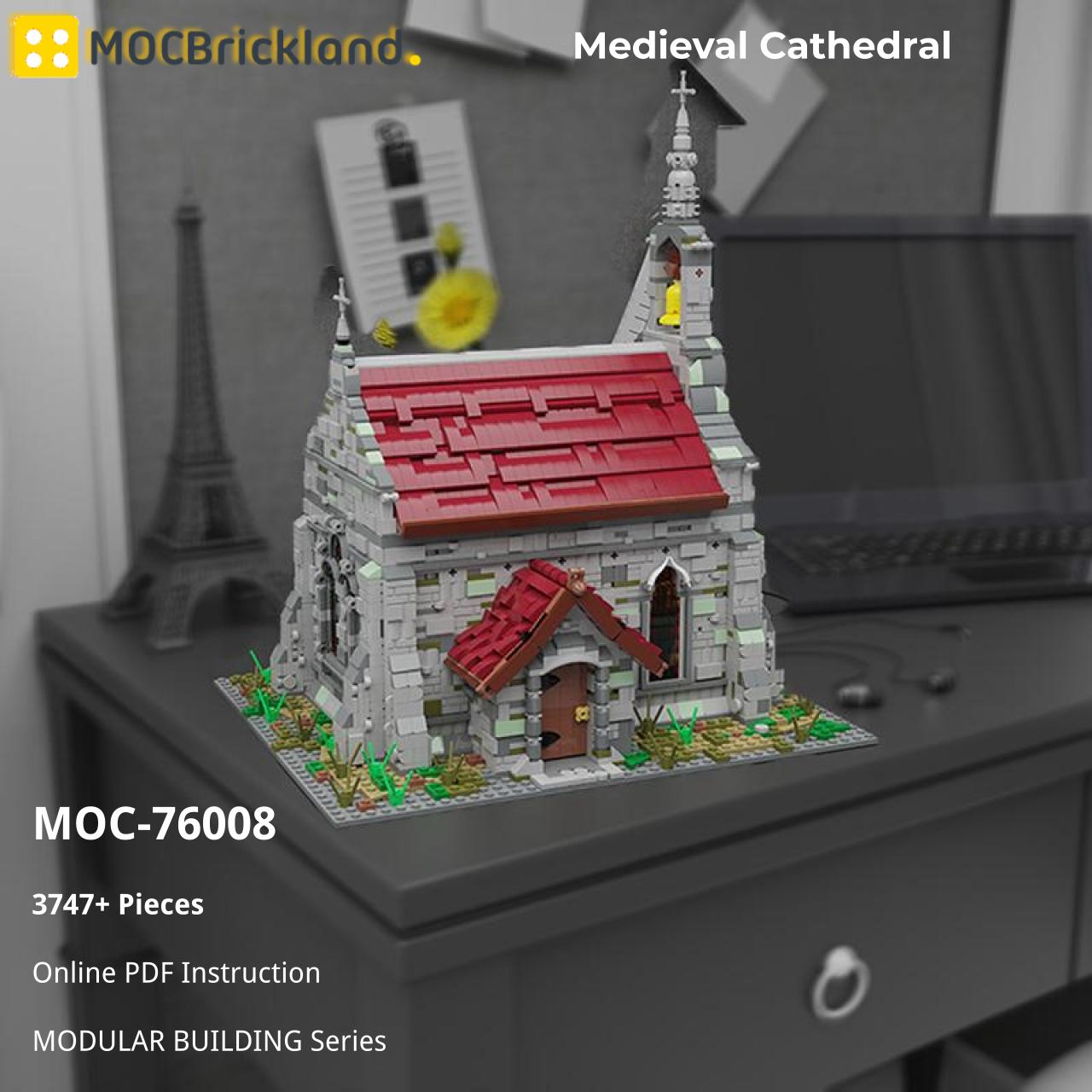 Medieval Cathedral MODULAR BUILDING MOC-76008 by Povladimir WITH 3747 PIECES