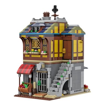 Medieval Merchant’s House MODULAR BUILDING MOC-82698 by LegoArtisan with 1051 pieces