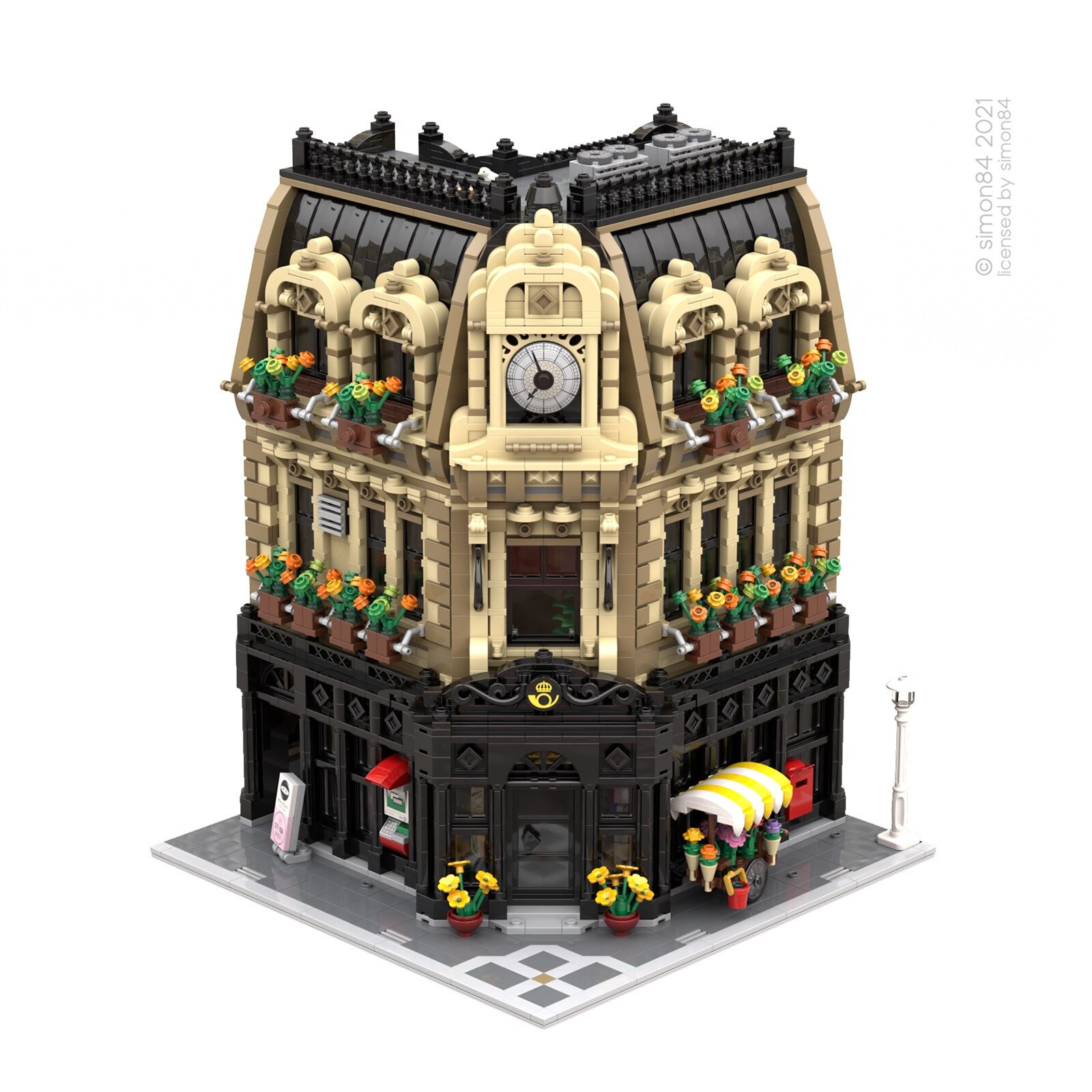 Post Office MODULAR BUILDING MOC-88507 by simon84 with 4534 pieces