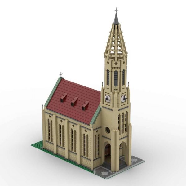 Genuine Authorize European Gothic Church Modular Building MOC-89742 with 6276 pieces