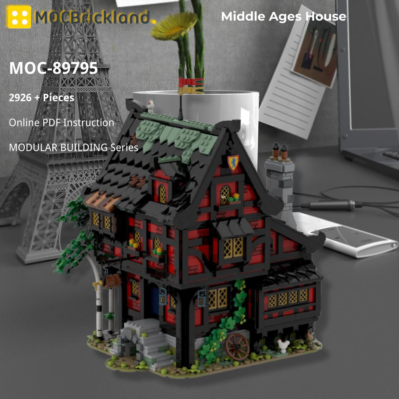 Middle Ages House MODULAR BUILDING MOC-89795 WITH 2926 PIECES