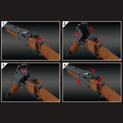 Double-barreled Shotgun Military MOULD KING 14016 with 1015 pieces