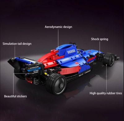 Blue Formula 1 Technician MOULD KING 18024B with 1065 pieces