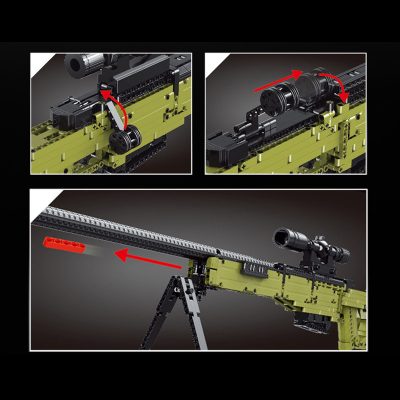 AWM Sniper Rifle Military MOULD KING 14010 with 1628 pieces