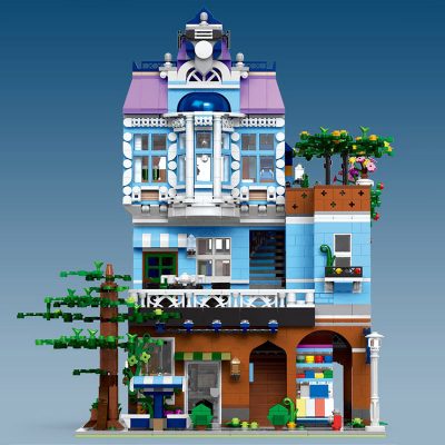The Cafe With Light Kit Modular Building MOULD KING 16004 with 3430 pieces