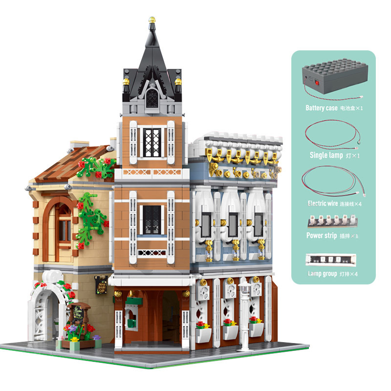 Aovatown Afternoon Tea Restaurant Modular Building MOULD KING 16026 with 3039 pieces Aovatown Afternoon Tea Restaurant Modular Building MOULD KING 16026 with 3039 pieces