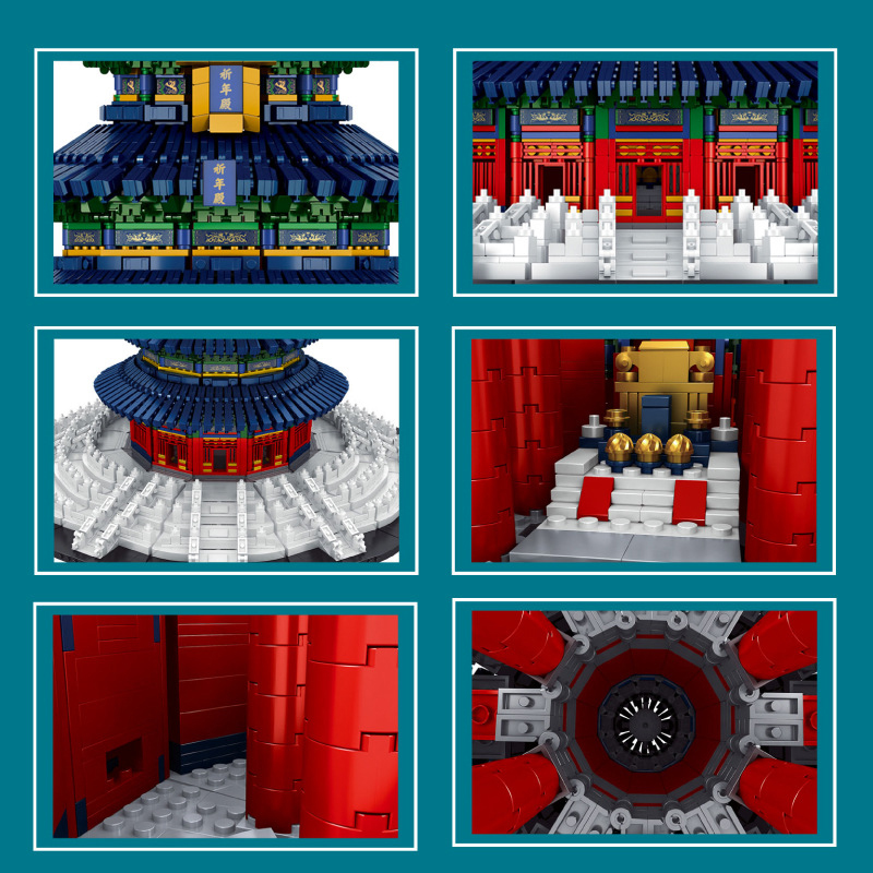 Beijing Temple of Heaven Praying Hall Modular Building MOULD KING 22009 with 5532 pieces Beijing Temple of Heaven Praying Hall Modular Building MOULD KING 22009 with 5532 pieces
