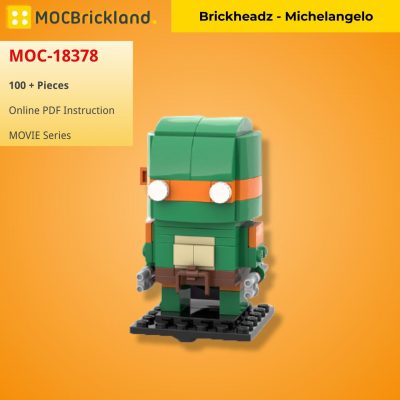 Brickheadz – Michelangelo MOVIE MOC-18378 WITH 100 PIECES