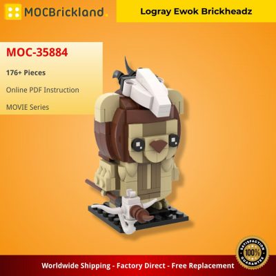 Logray Ewok Brickheadz MOVIE MOC-35884 by Custominstructions WITH 176 PIECES