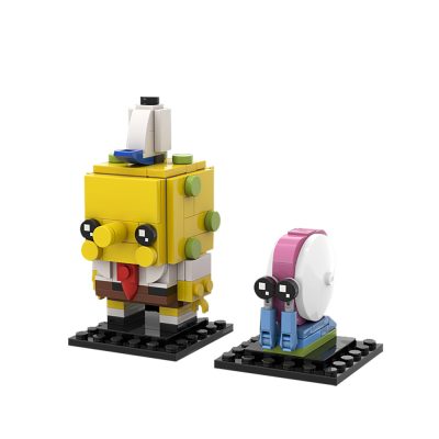 Spongebob and Gary Brickheadz MOVIE MOC-38051 by VNMBricks WITH 154 PIECES