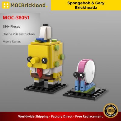 Spongebob and Gary Brickheadz MOC-38051 by VNMBricks WITH 154 - MOC Brick Land