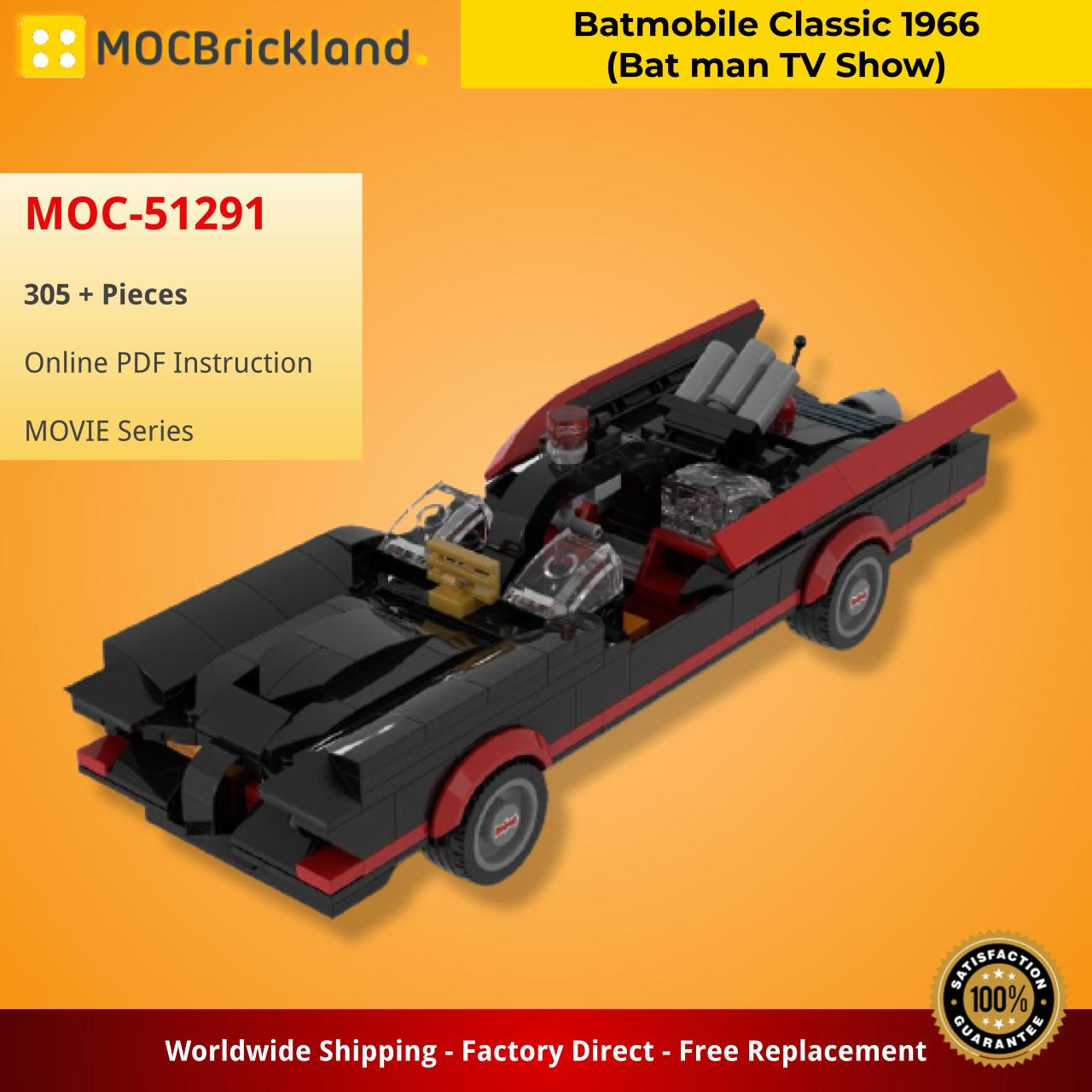 Batmobile Classic 1966 (Bat man TV Show) MOVIE MOC-51291 by Brick.Mocman with 305 pieces