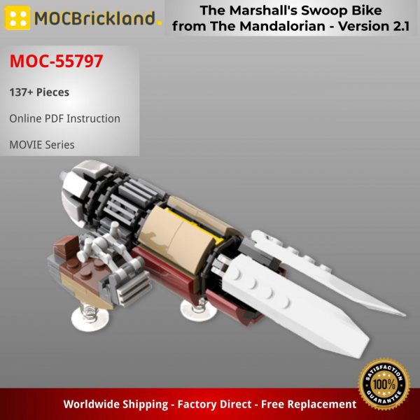 The Marshall’s Swoop Bike from The Mandalorian – Version 2.1 MOVIE MOC-55797 WITH 137 PIECES